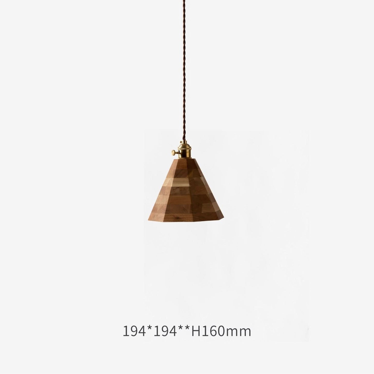 Cone Cherry Wood Ceiling Light - -