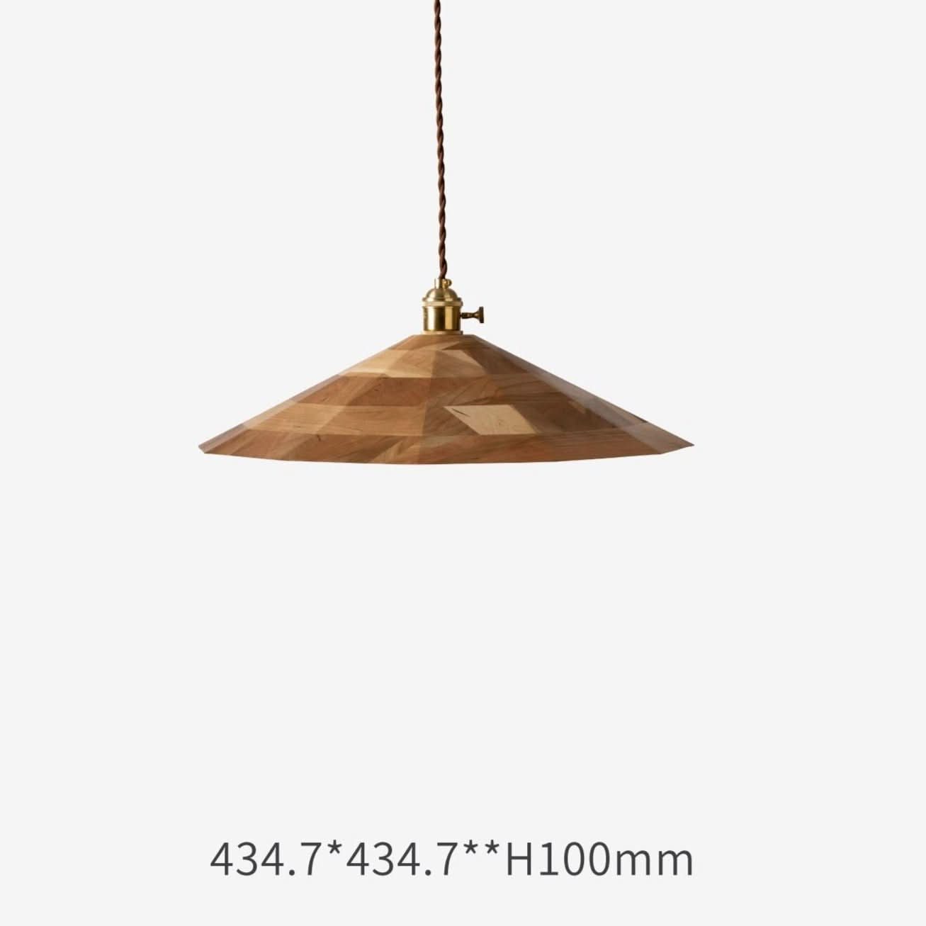 Cone Cherry Wood Ceiling Light - -