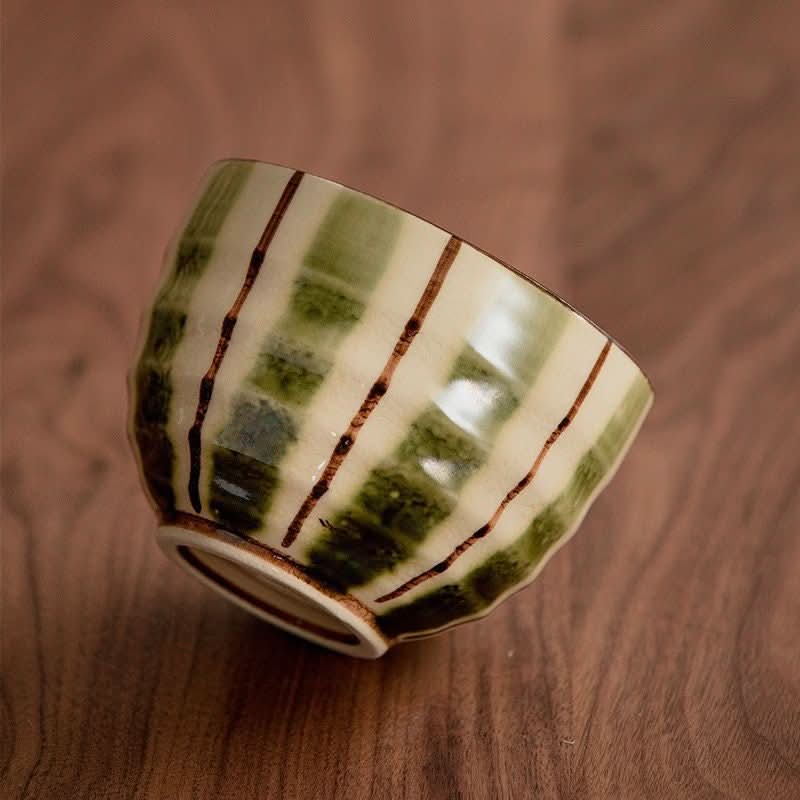 Gift Mino Yaki Hand-painted Japanese Set of 2 Bowls - -