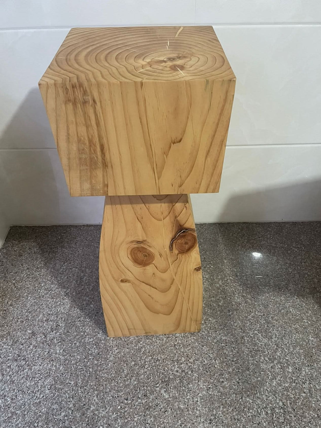 Natural wood finish kitchen stools set - solid wood home decor.