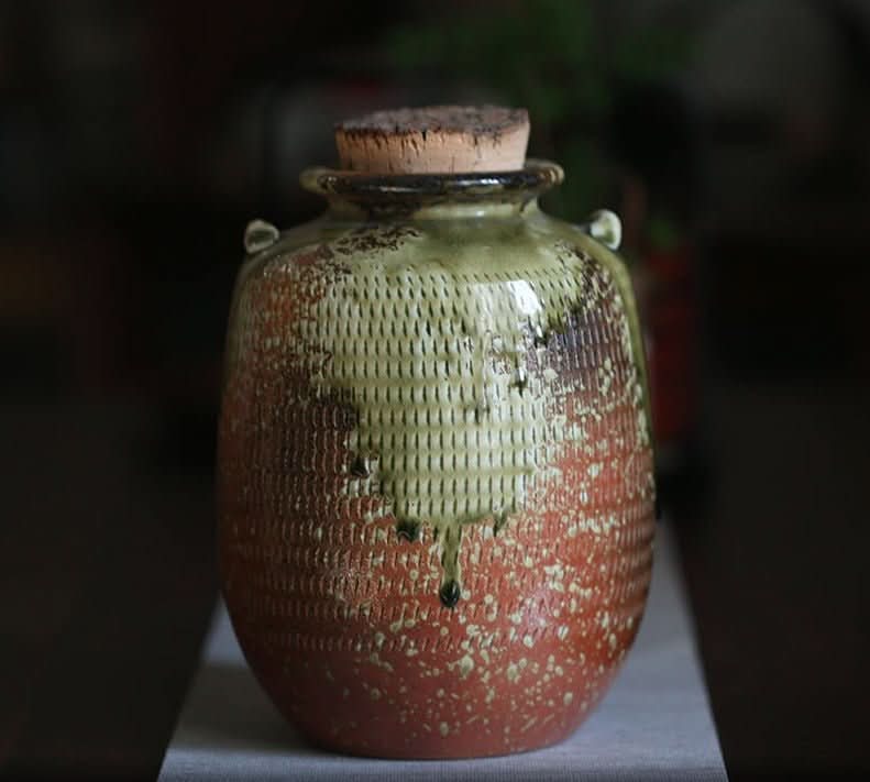 Japanese Wabi-Sabi Distressed Kilns Jars | Tea Jar, Ceramic Vase, Tea Room - -