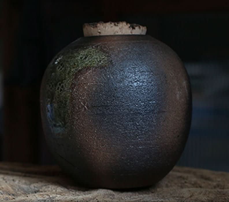 Japanese Wabi-Sabi Distressed Kilns Jars | Tea Jar, Ceramic Vase, Tea Room - -
