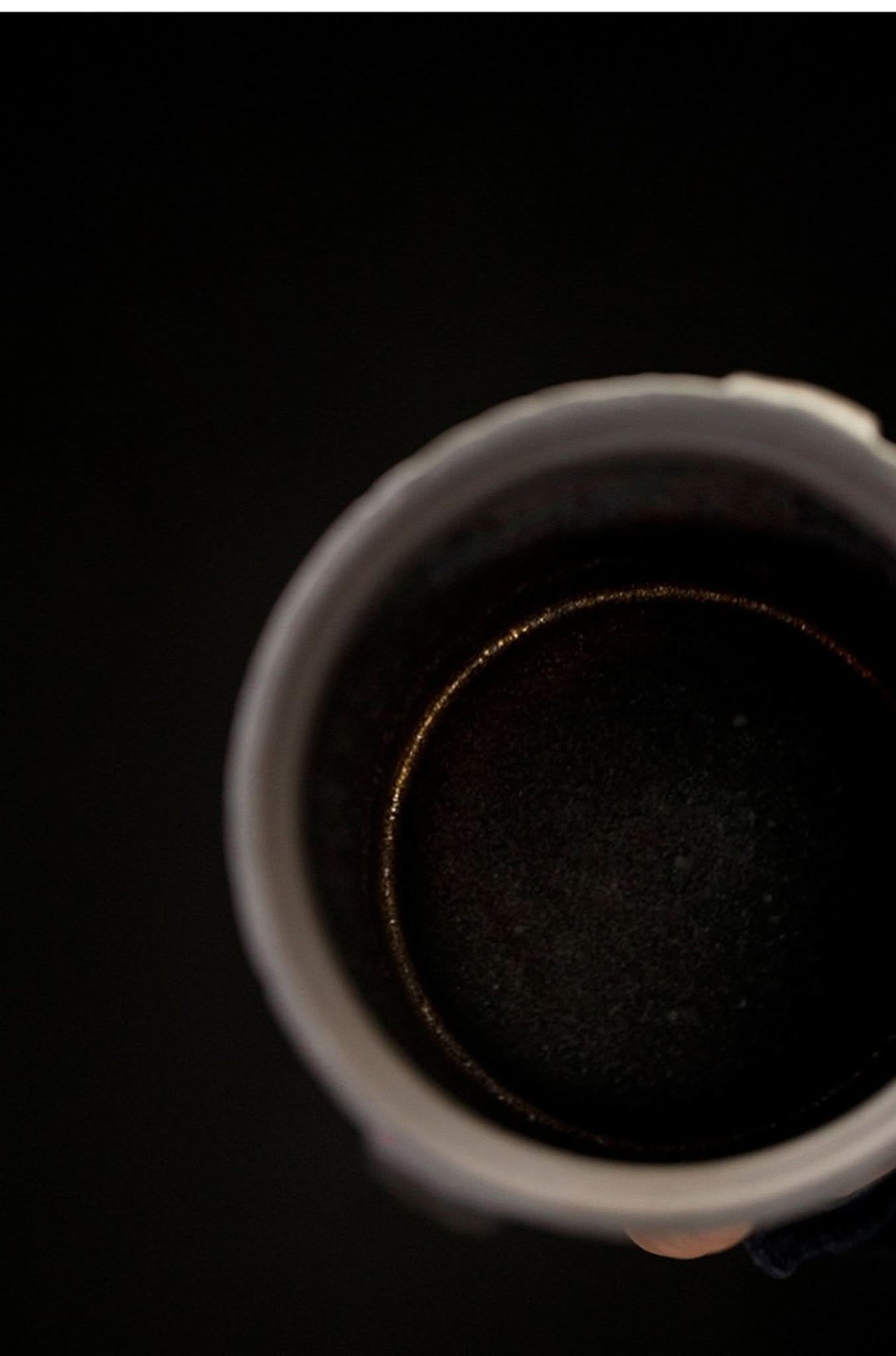 Vintage Japanese tea jar, ceramic with subtle gold rim, perfect for tea, coffee, sugar, spices.
