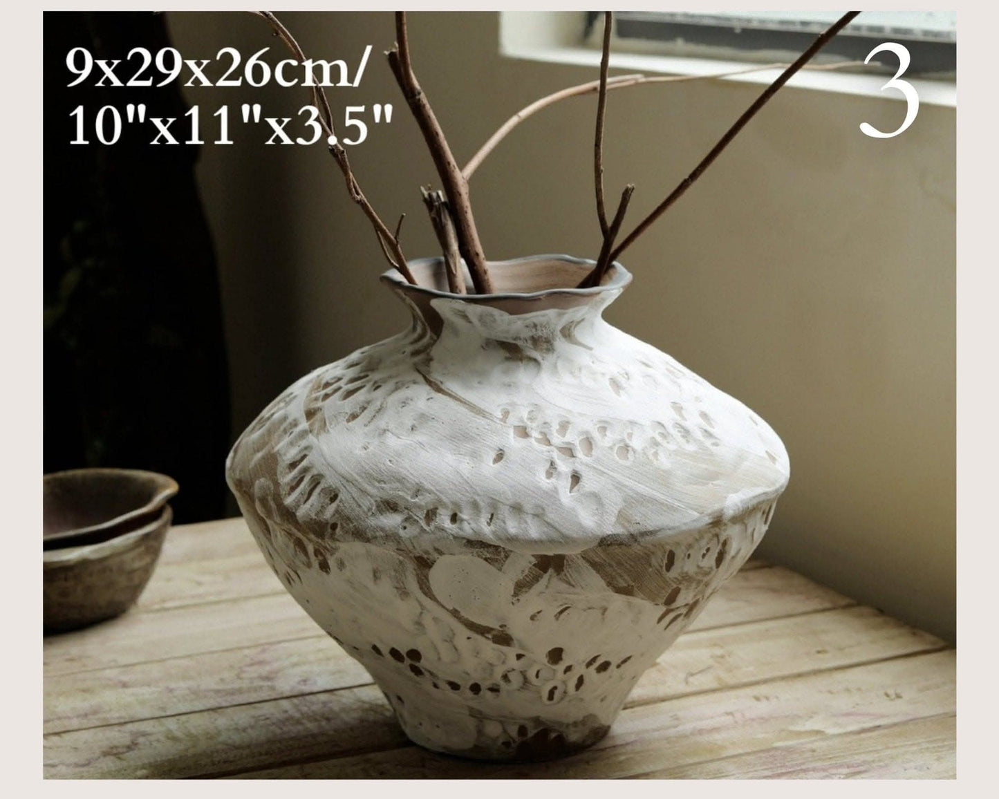 Wabi-Sabi Distressed Rustic Vases - -