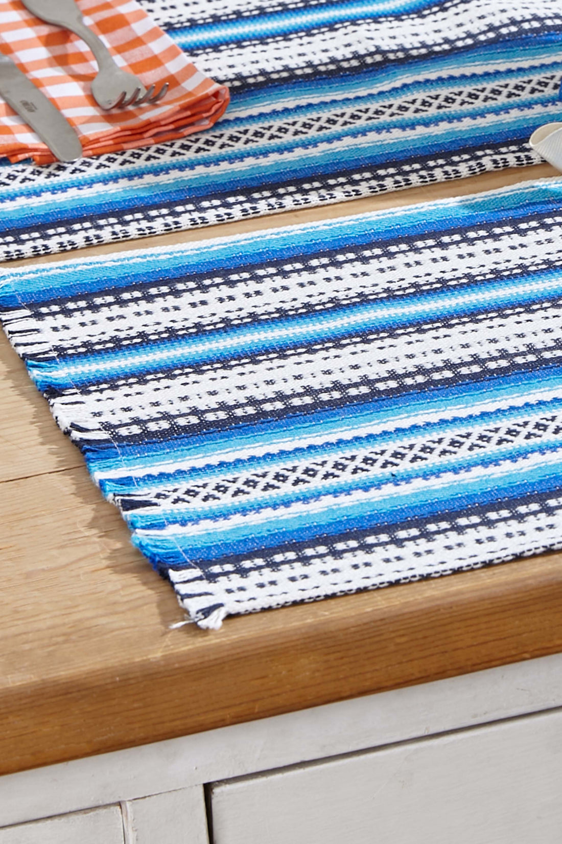 Mantel individual alpujarra tonos azules (pack de 2)
