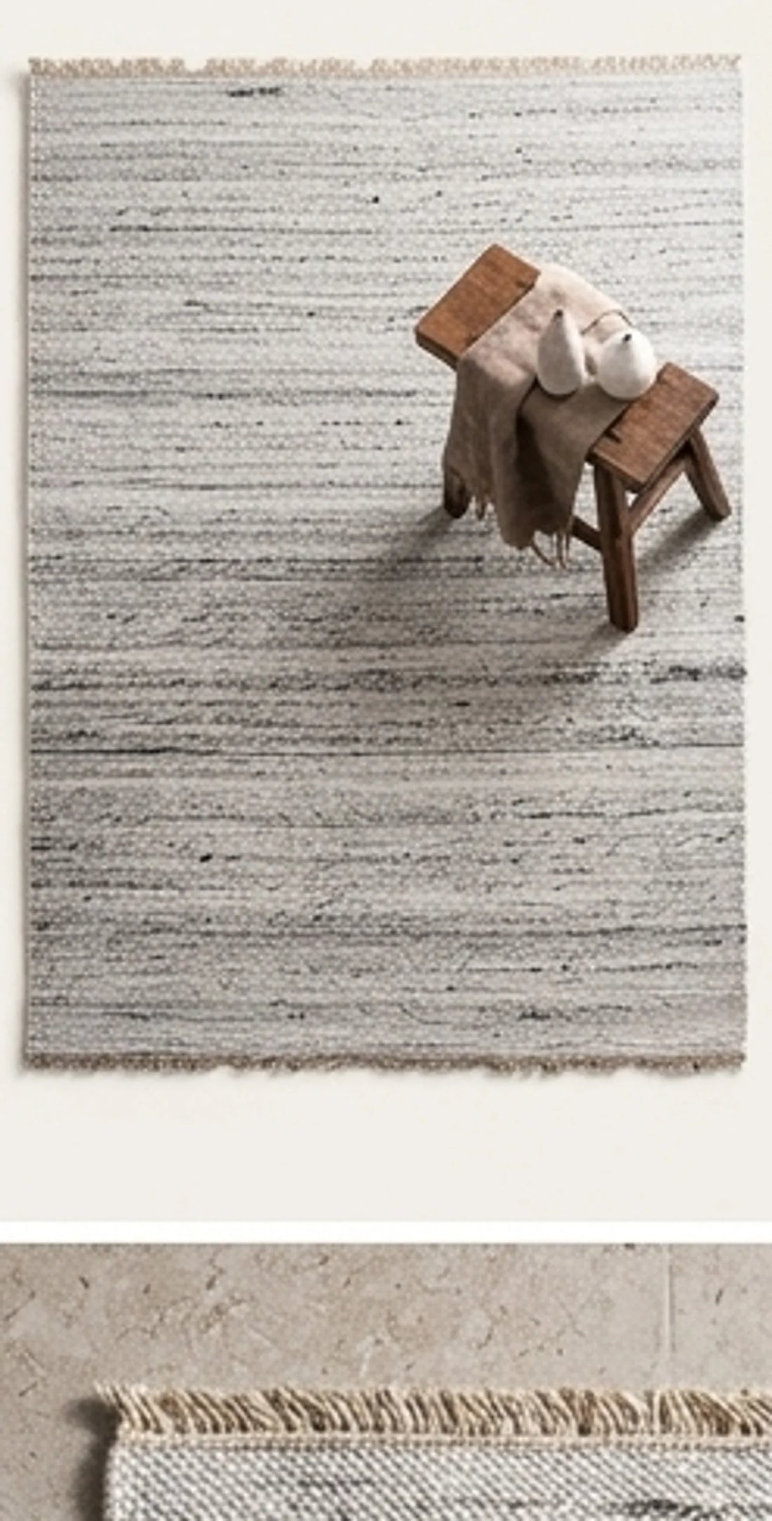 Natural Wool Carpet — studio warm-white background product shot