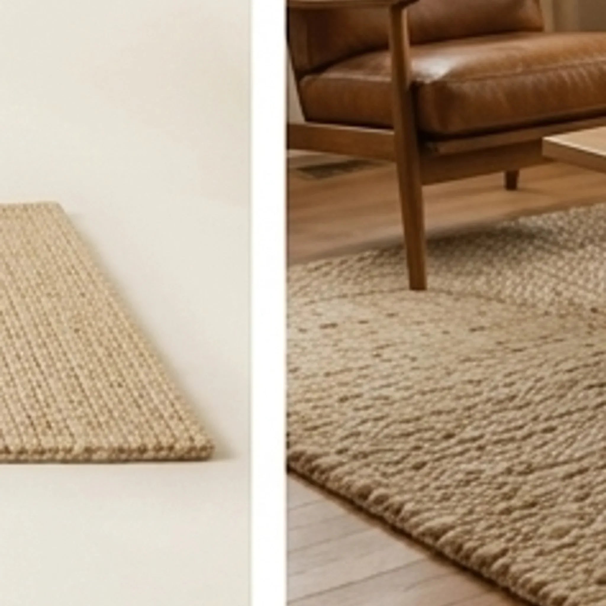 Hand-Woven Wool Shaggy Rug — lifestyle scene with natural props