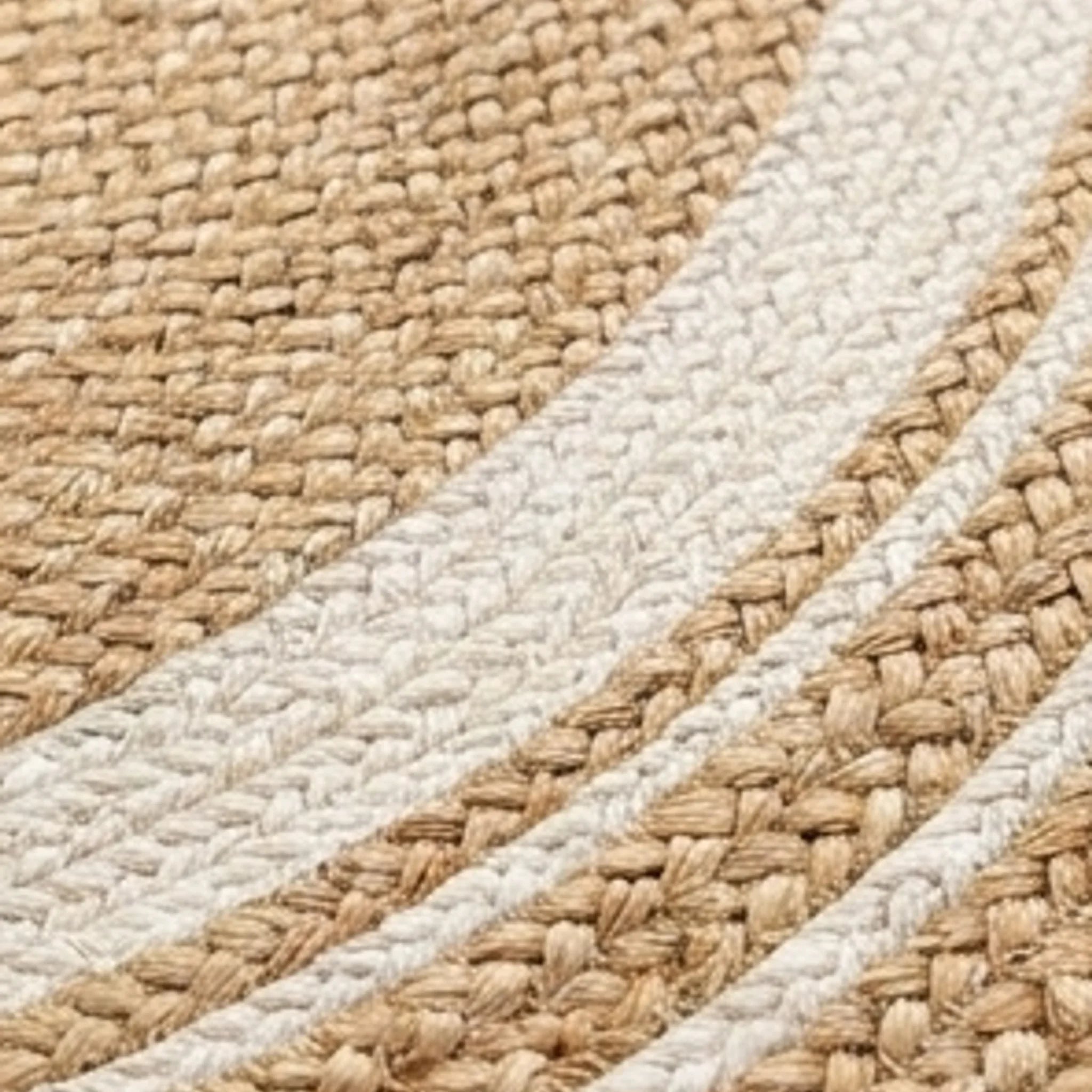 Round Jute Rug — macro close-up showing material texture and finish