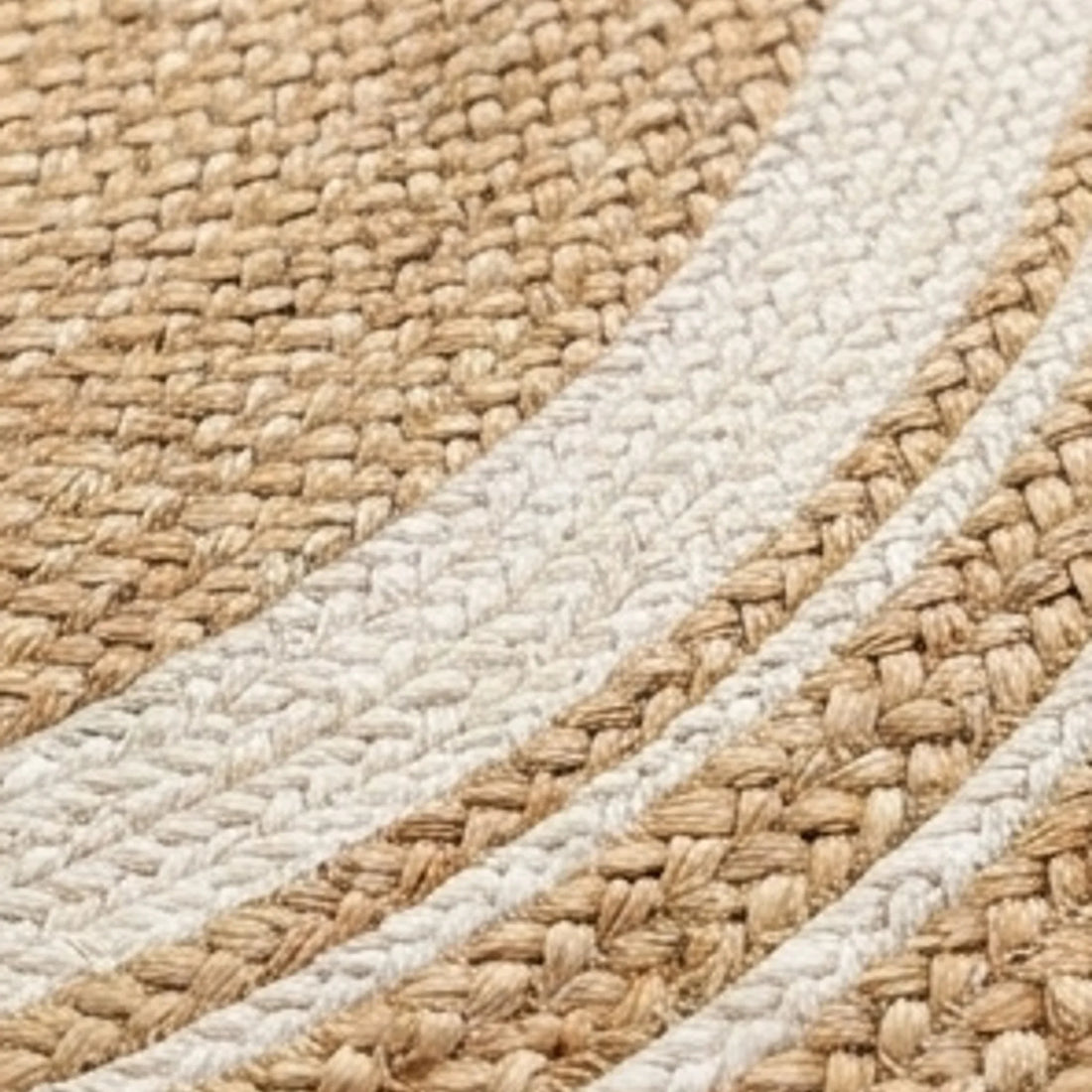 Round Jute Rug — macro close-up showing material texture and finish