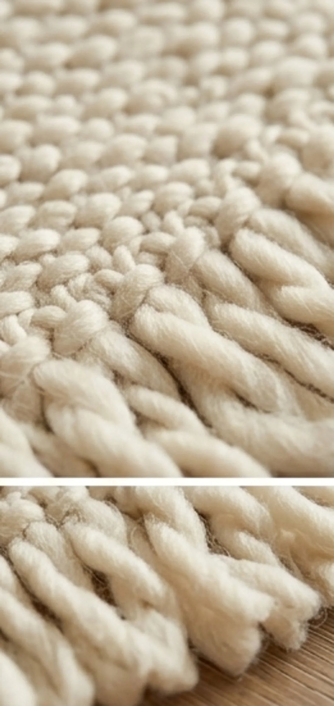 Braided Wool Rug — macro close-up showing material texture and finish