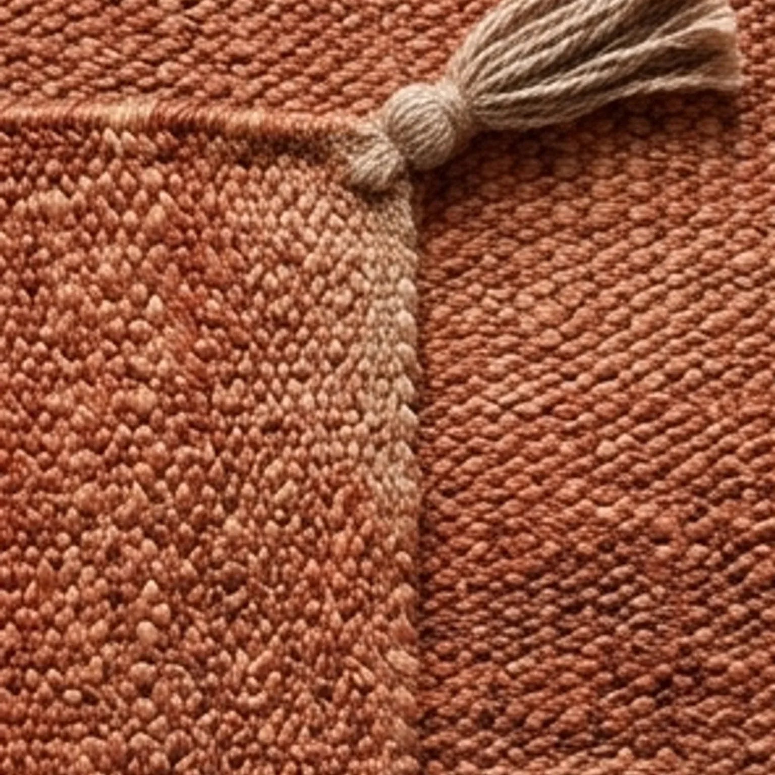 Handwoven Jute Rug - Natural & Rustic — macro close-up showing material texture and finish