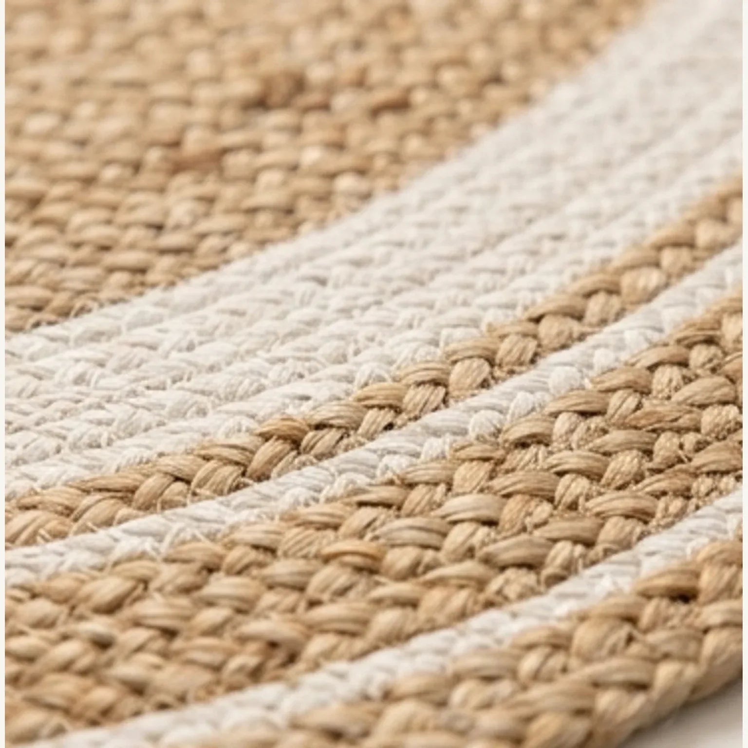 Round Jute Rug — macro close-up showing material texture and finish