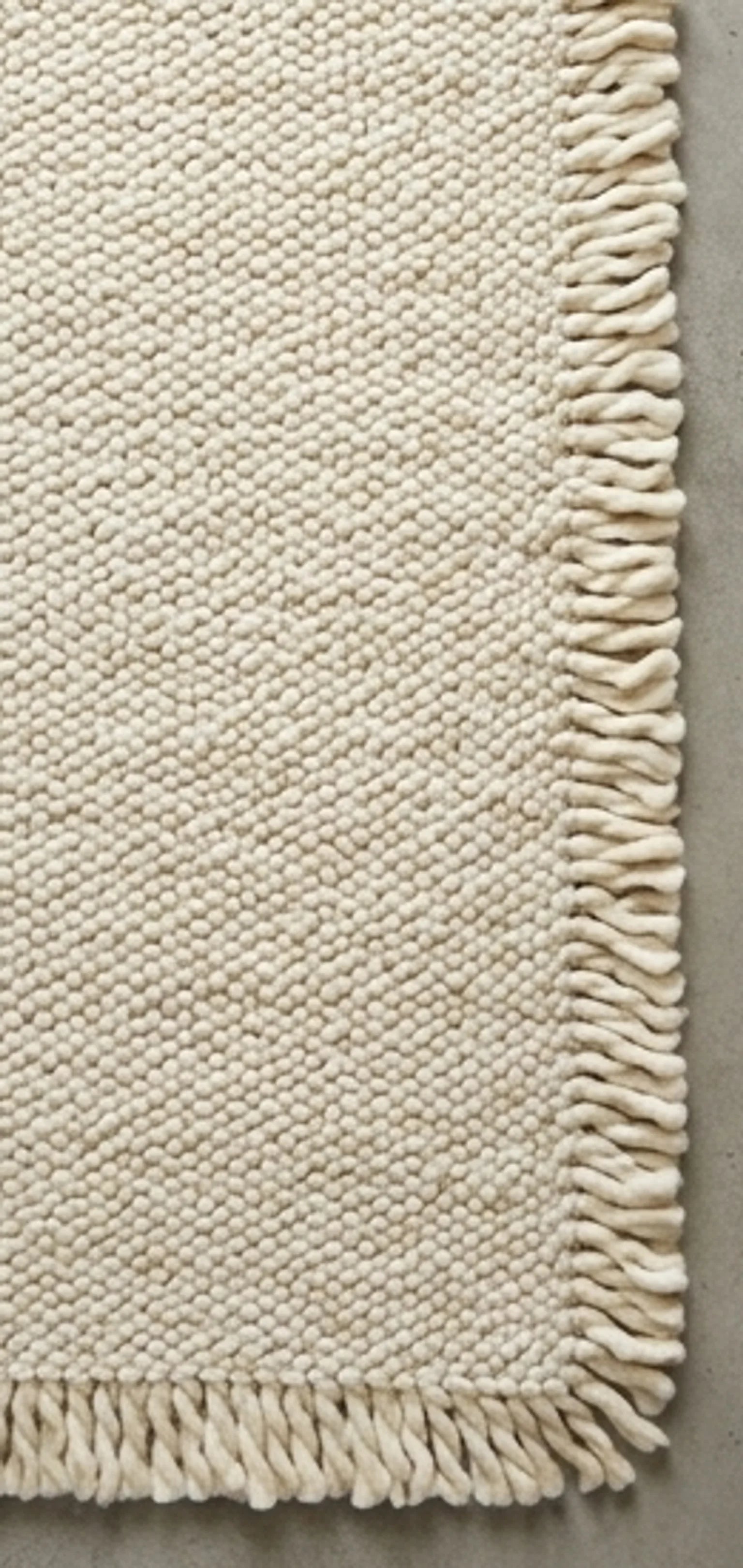 Braided Wool Rug — overhead flat-lay on a natural surface