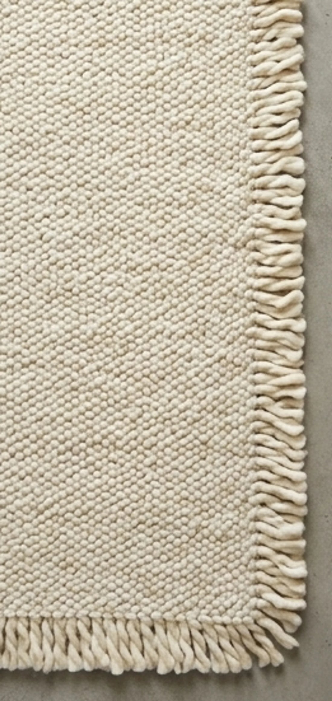 Braided Wool Rug — overhead flat-lay on a natural surface