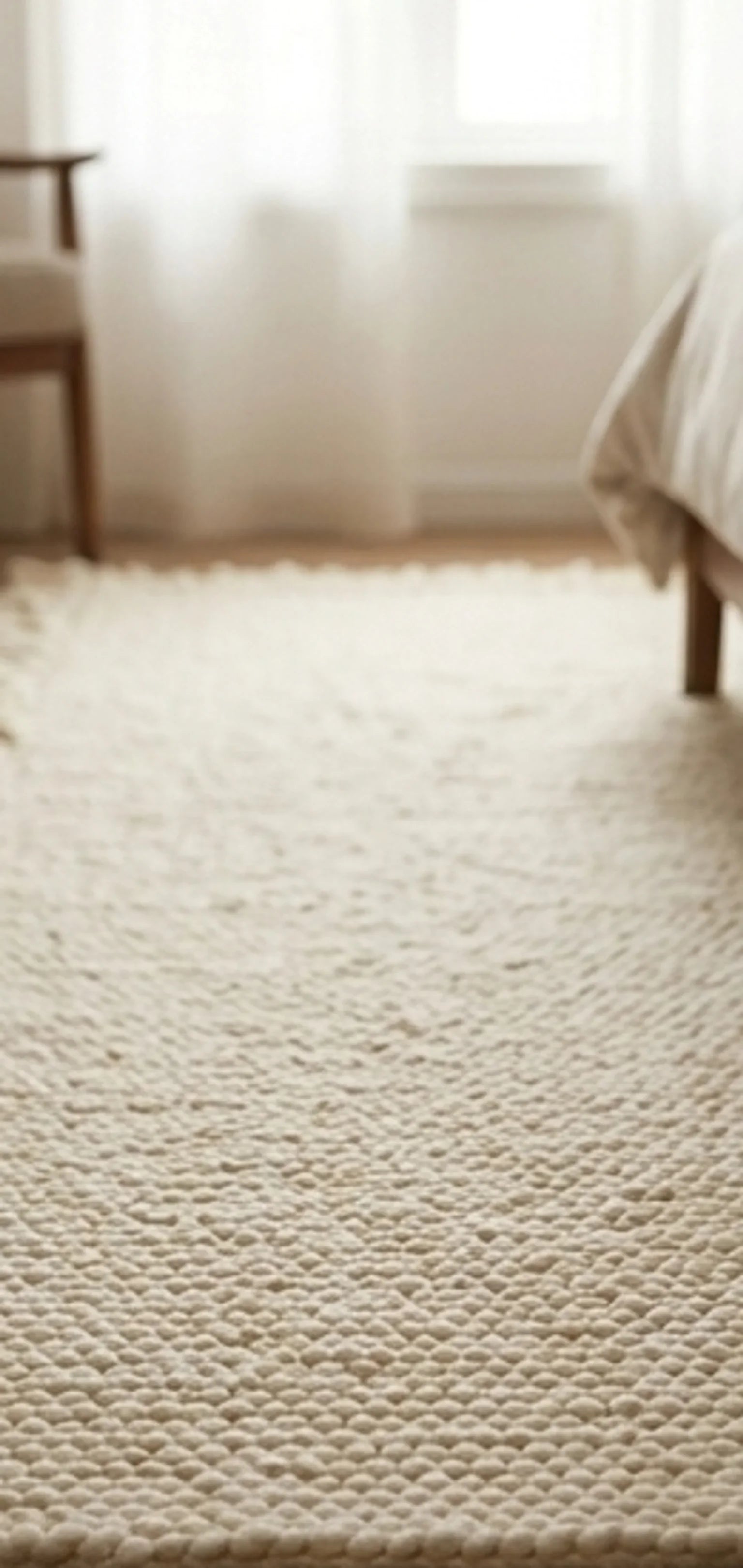 Braided Wool Rug — ambient room context in soft natural light
