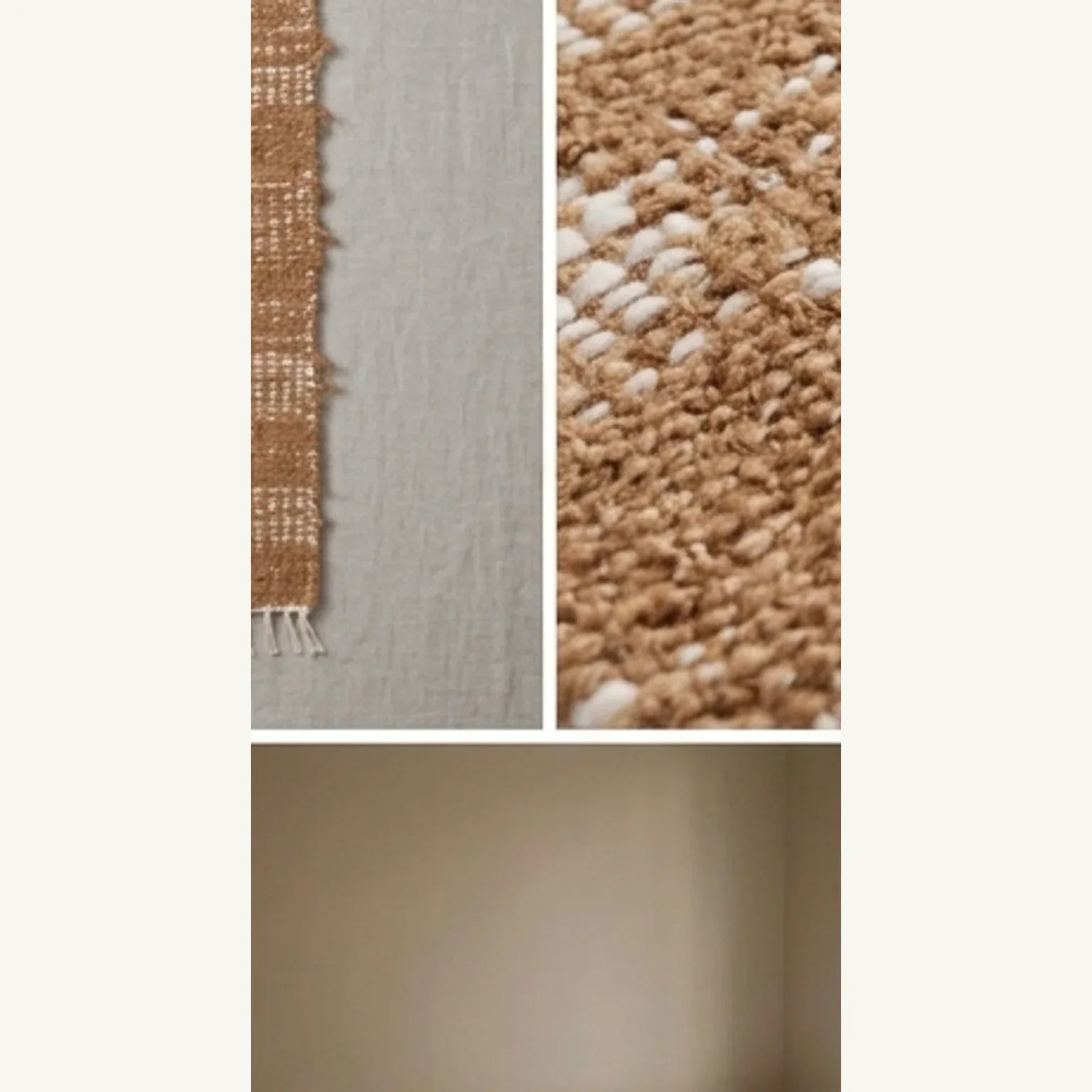 Handwoven Cotton Checkered Rug  2.3x4.6 — ambient room context in soft natural light