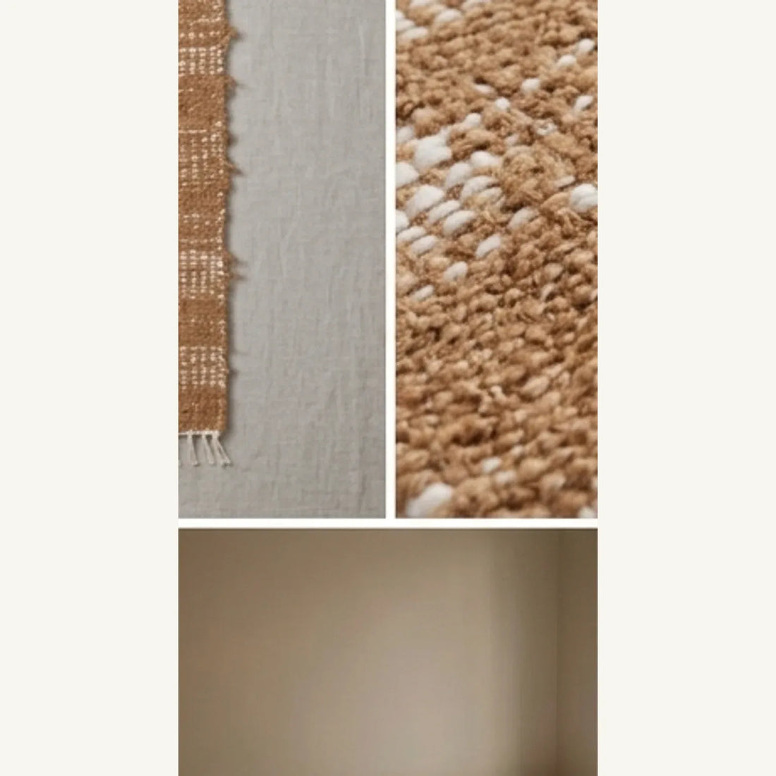 Handwoven Cotton Checkered Rug  2.3x4.6 — ambient room context in soft natural light