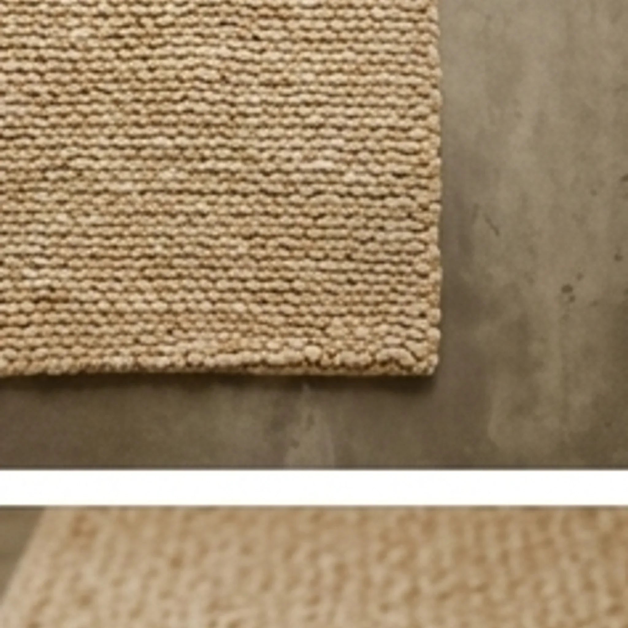 Hand-Woven Wool Shaggy Rug — scale reference beside a complementary prop