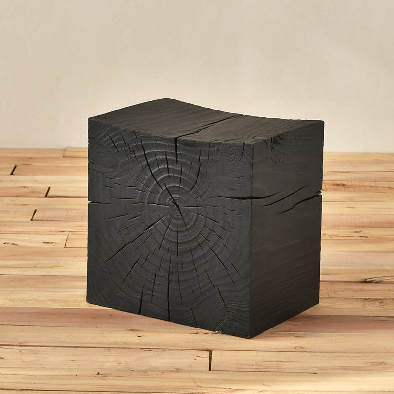 Black Wood Stool