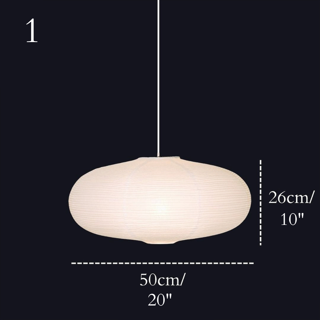 White paper oval lampshade, 50cm wide, 26cm tall, home decor essential.