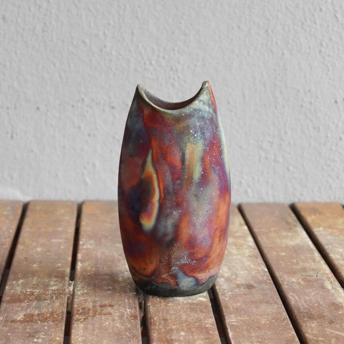 2 Pack Koi  Ceramic Raku Pottery Vases by RAAQUU