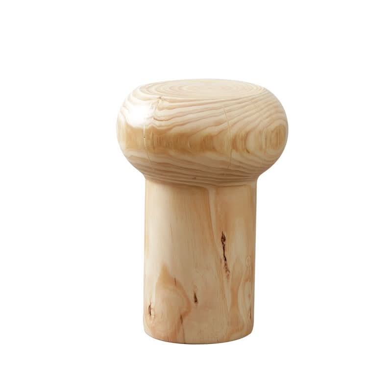 Natural wood stool with unique grain, customizable size for your home decor.