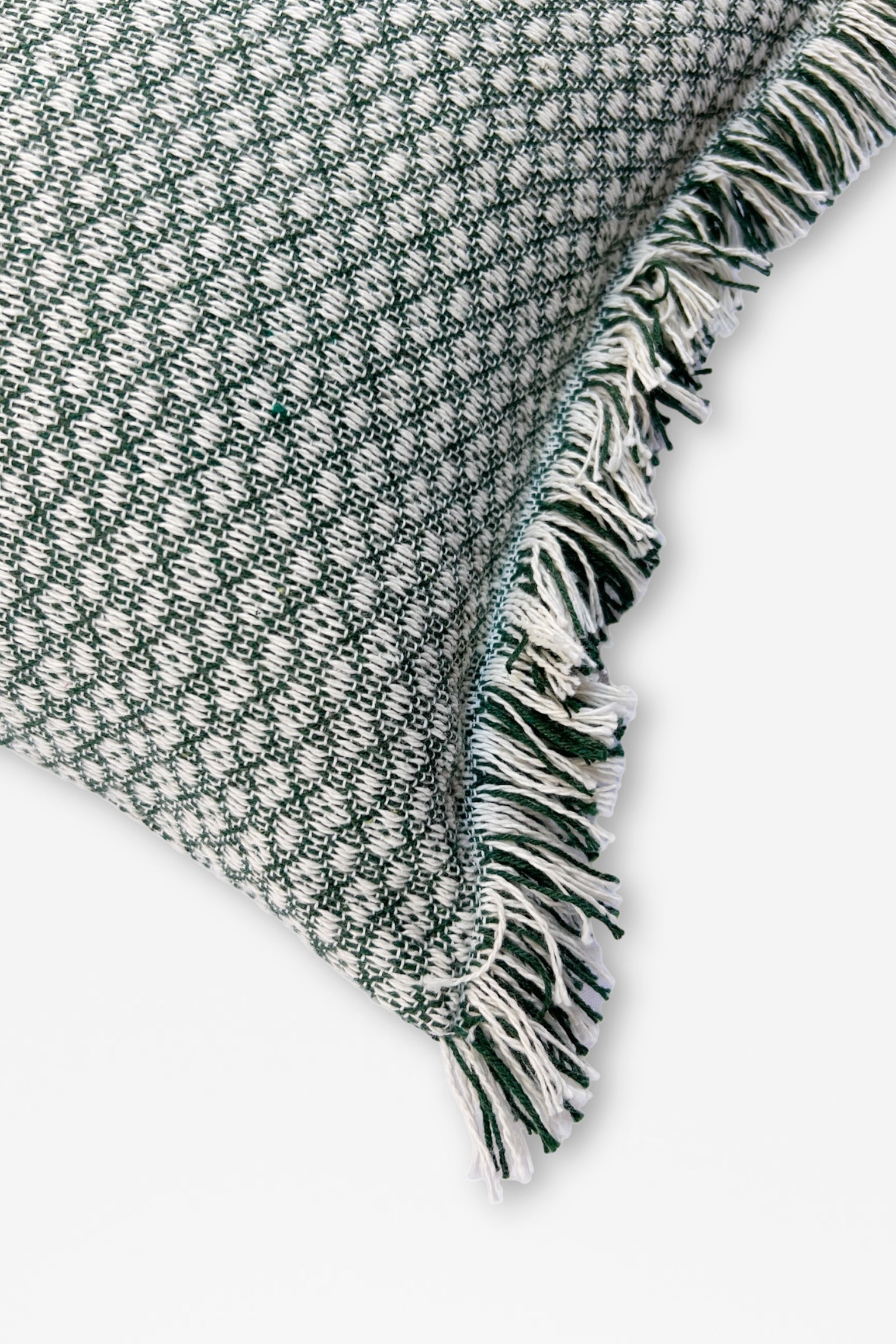 Green Houndstooth Cushion Cover 30cm x 45cm