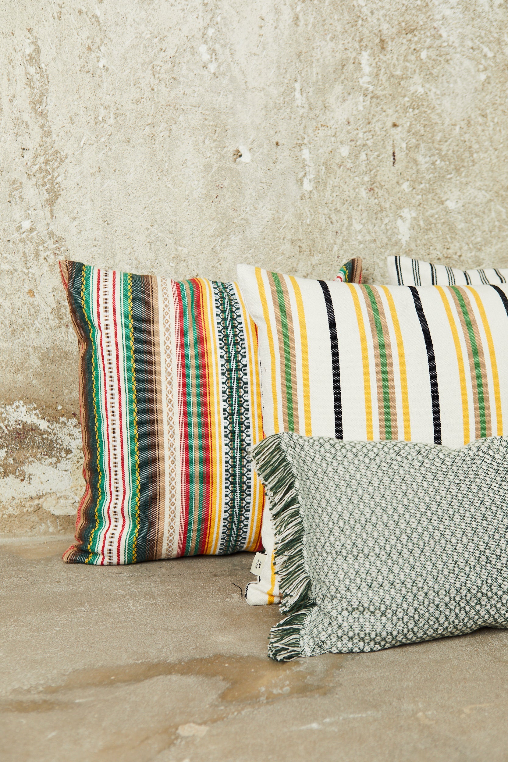 Green Houndstooth Cushion Cover 30cm x 45cm