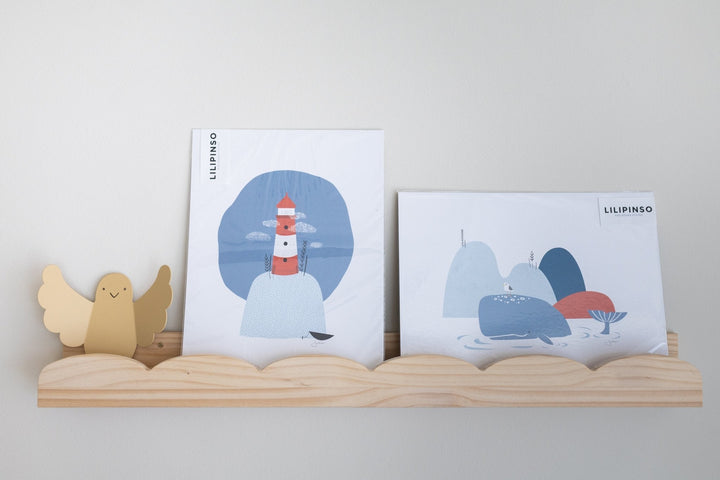 Solid Wood Cloud Floating Shelves