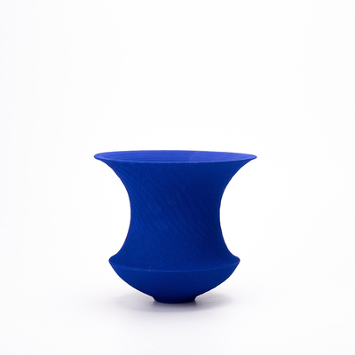 Klein Blue Flower Vase - Handcrafted ceramic home decor on a white background.