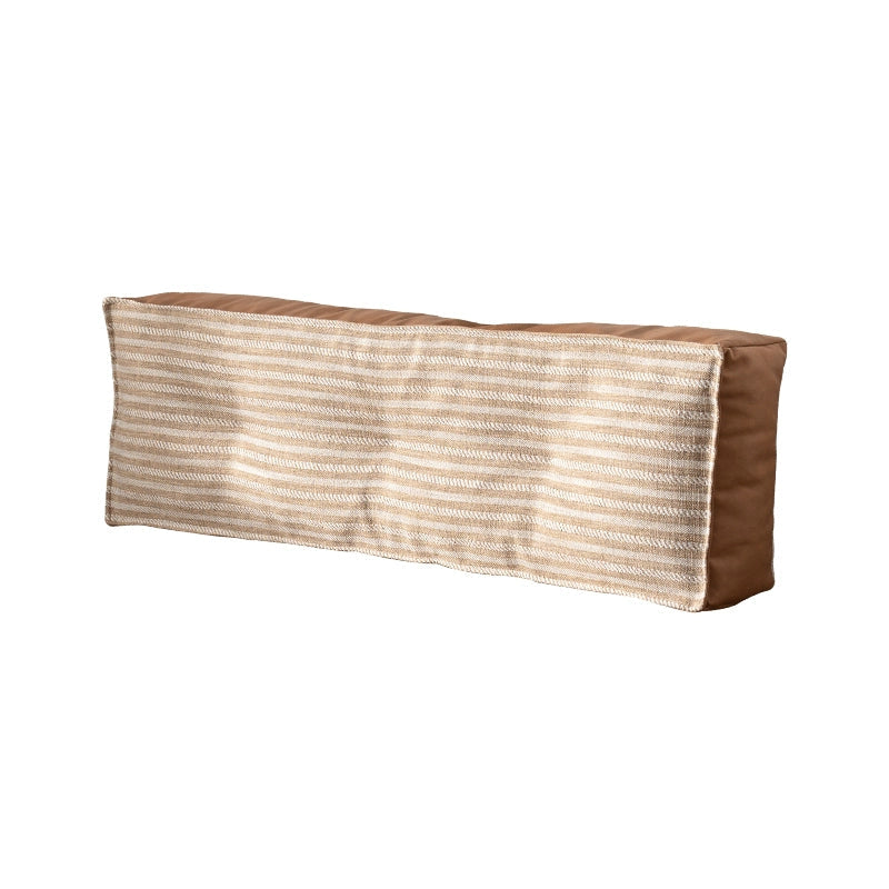 Modern Minimalist Floor Sofa, striped beige fabric, comfortable seating.