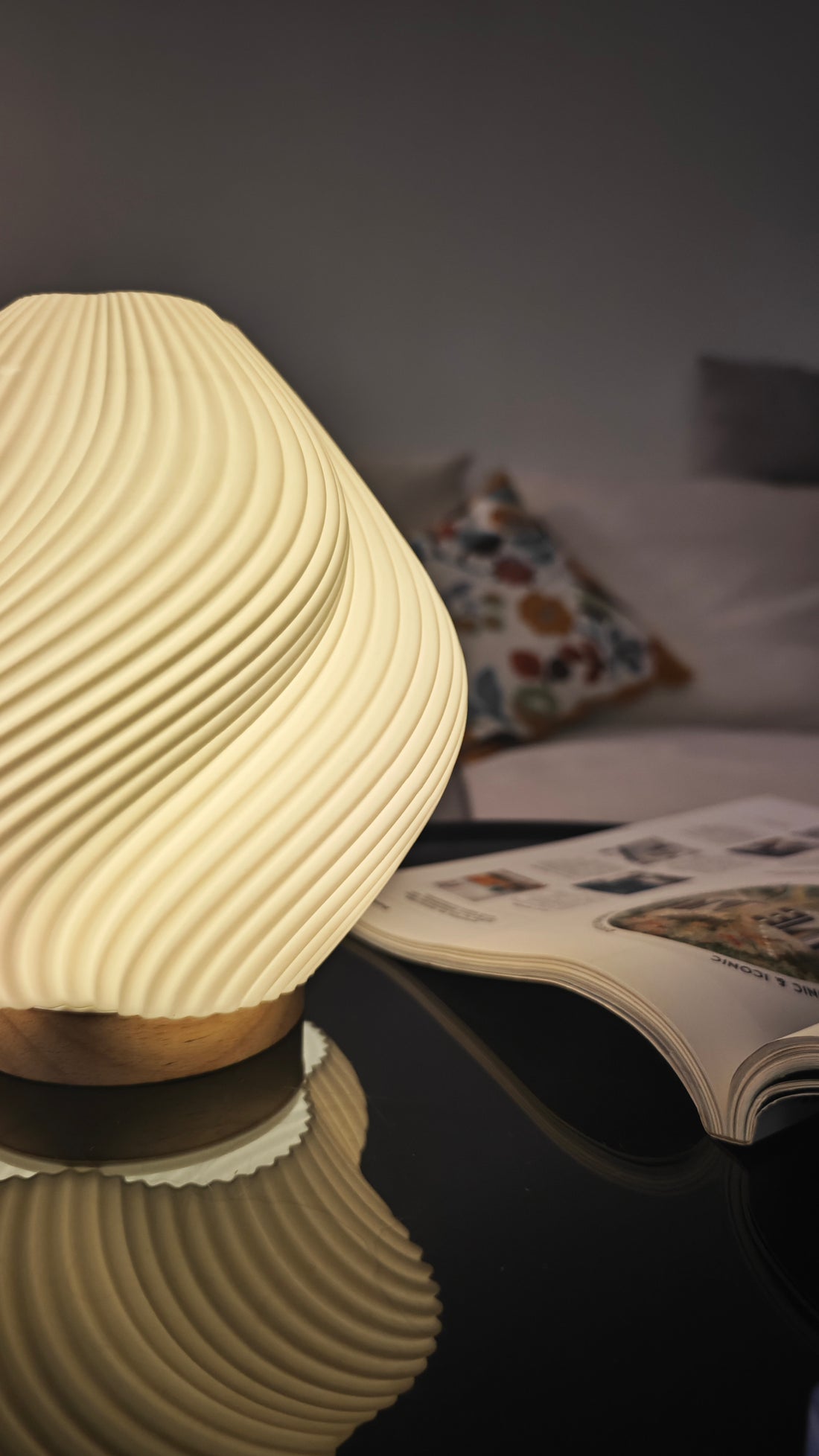 3D Printed Wave Design Creative Lamp