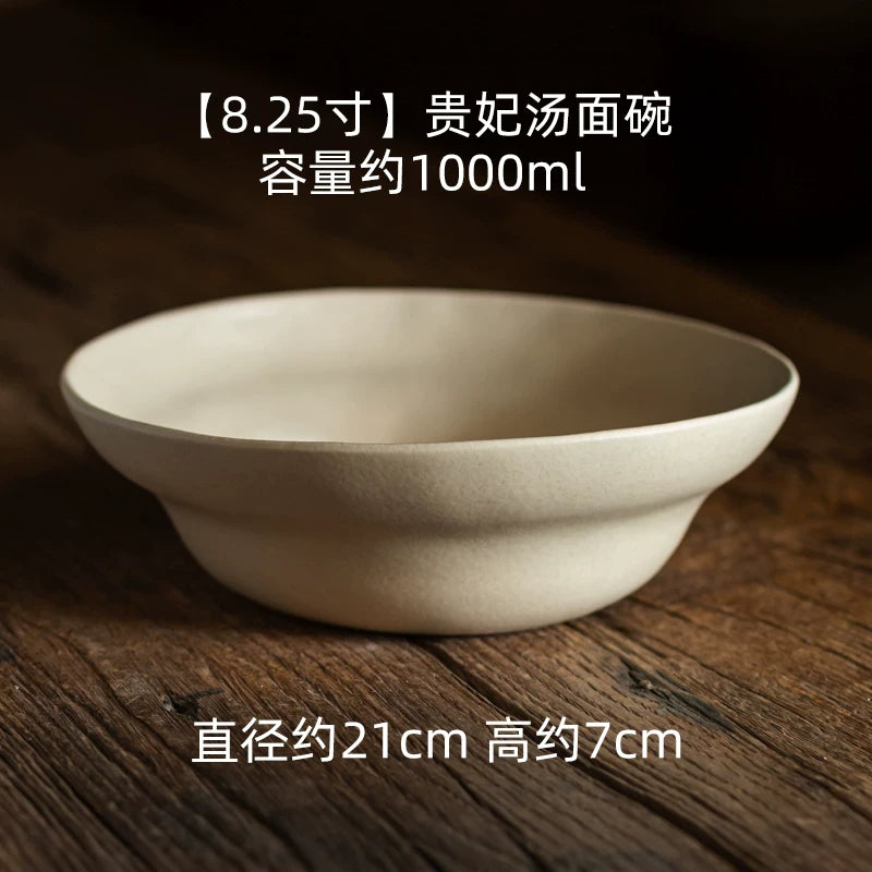 8.25 inch ceramic soup bowl, capacity 1000ml, diameter 21cm, height 7cm.