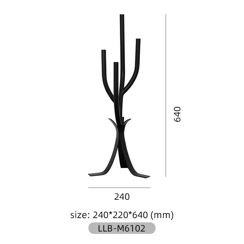 Black metal Modern Branch Candle Holder with unique tree branch design.