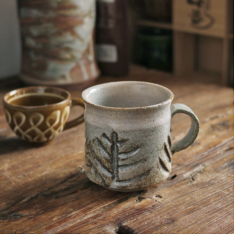 Handmade Ceramic Coffee Mug - Rustic Tea Cup - Vintage Style Drinkware