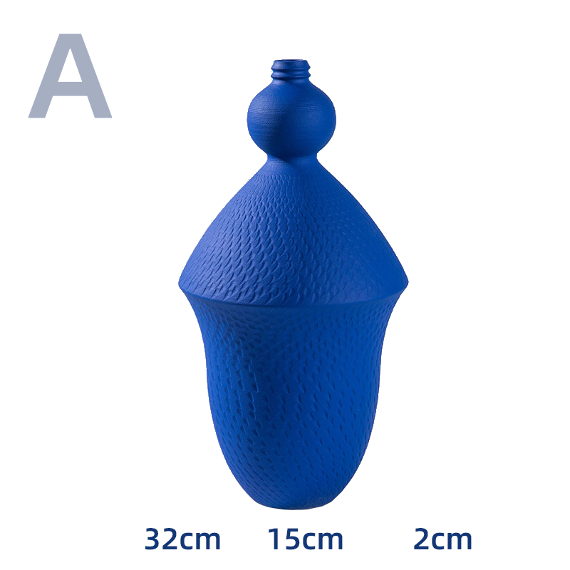 Vibrant blue textured vase, home decor accent.