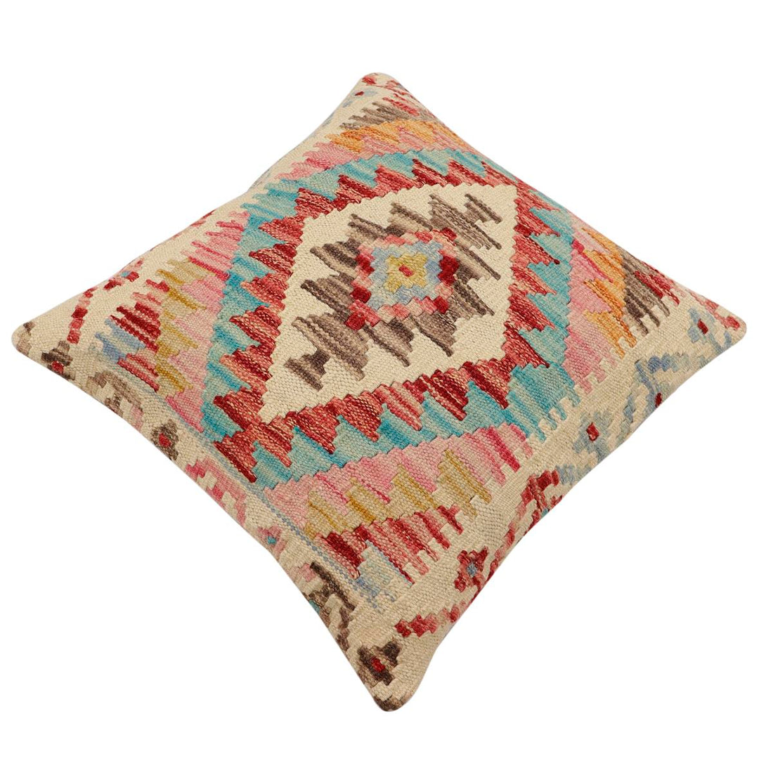 Rustic Cade Turkish Hand-Woven Kilim Pillow - 18 x 17 by Bareens Designer Rugs