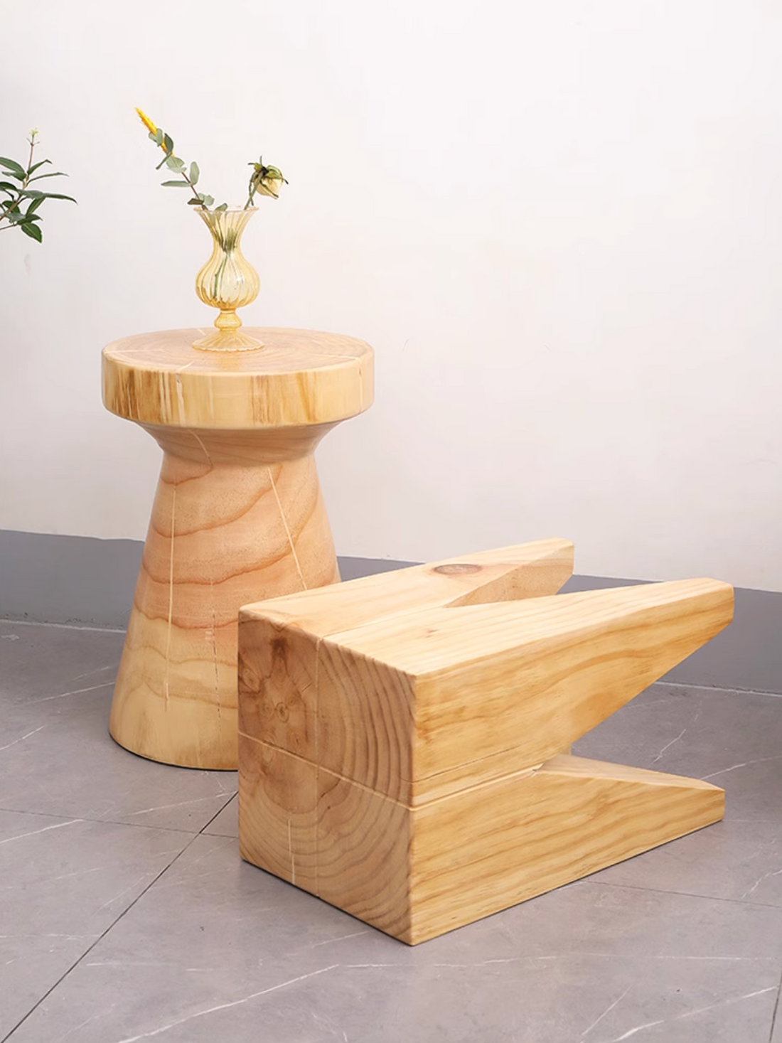 Solid Wood Stools, Customizable Size