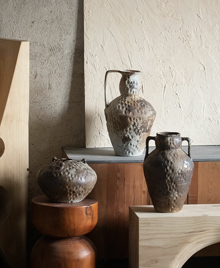 Wabi-Sabi Distressed Rustic Vases