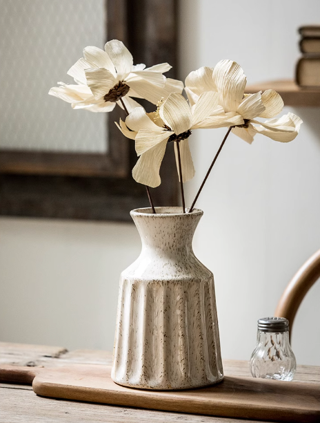 White Ceramic Small Vase