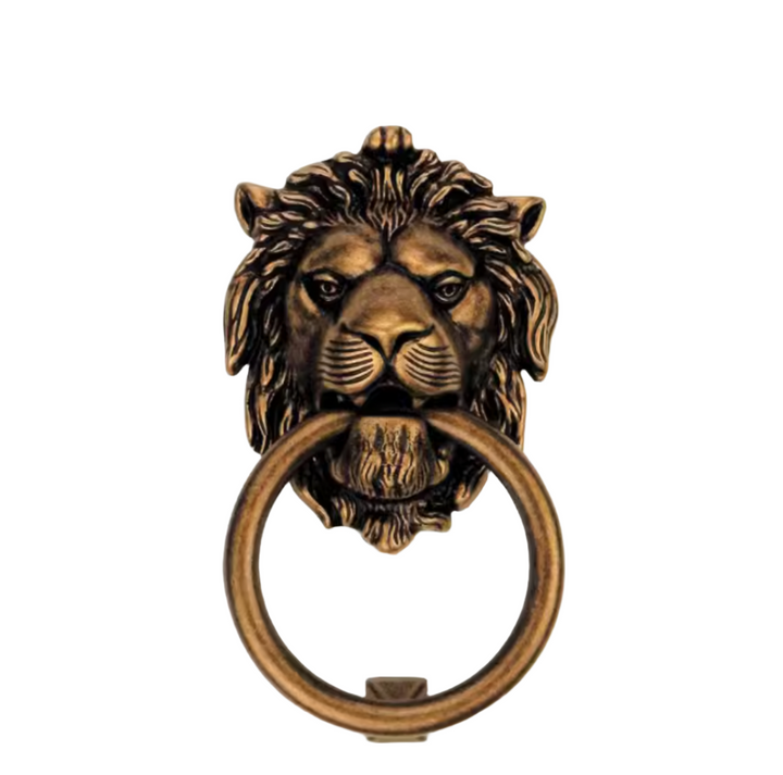 Copper Lion Head Door Knock