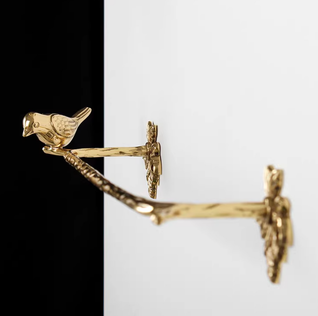 Brass Bird Bathroom Set - towel racks - Toilet Paper Holder