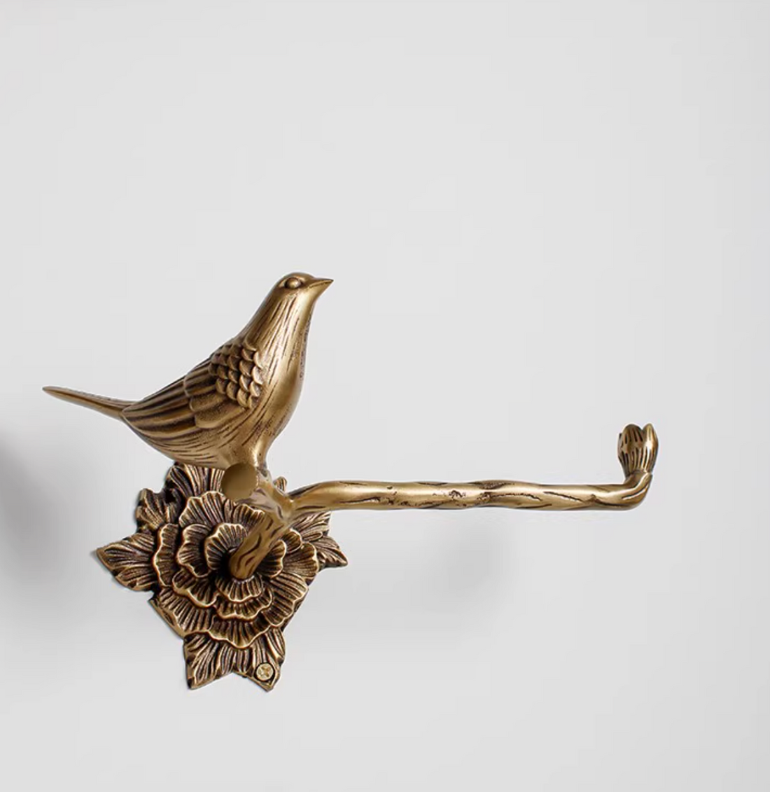 Brass Bird Bathroom Set - towel racks - Toilet Paper Holder