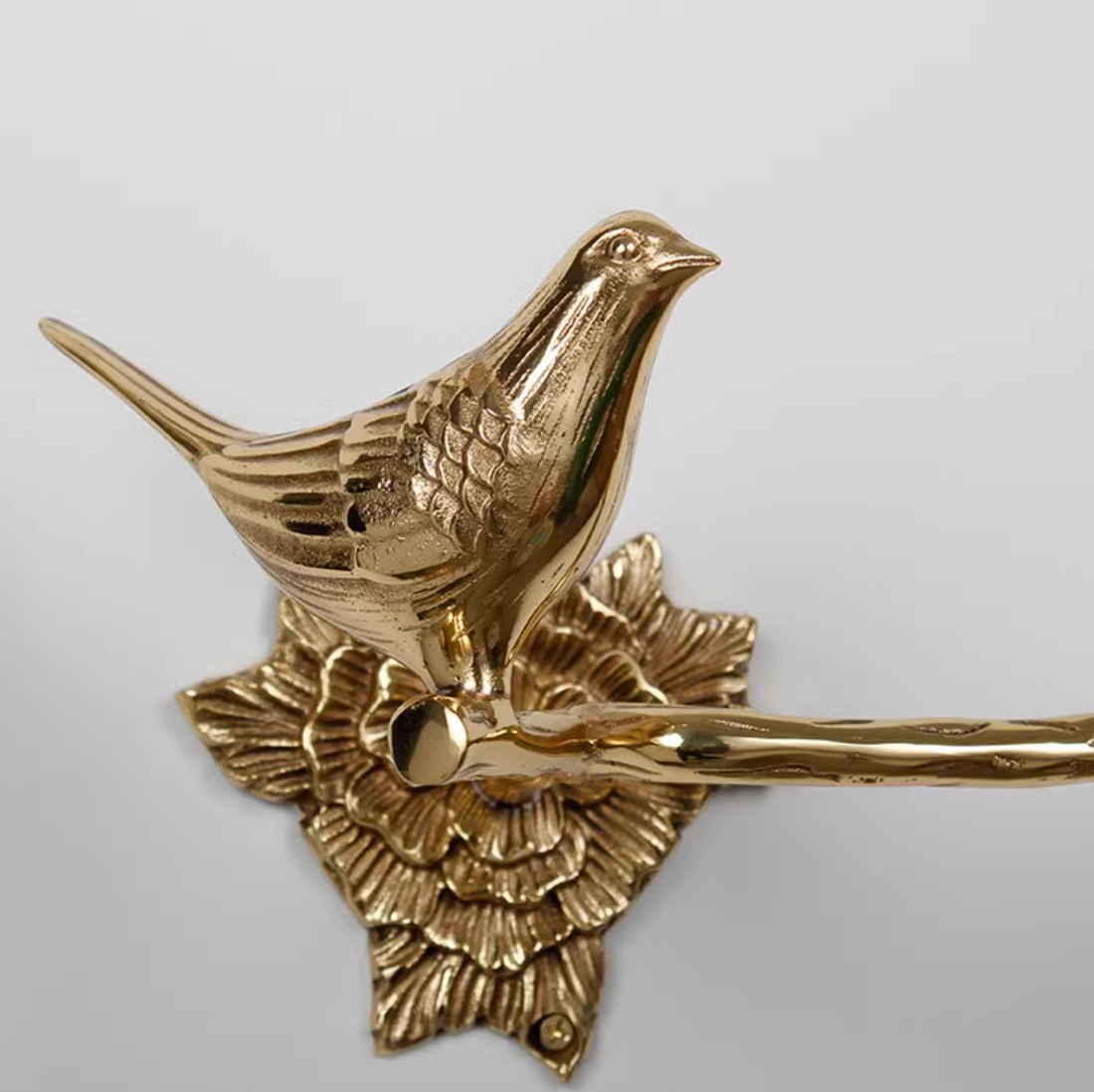 Brass Bird Bathroom Set - towel racks - Toilet Paper Holder