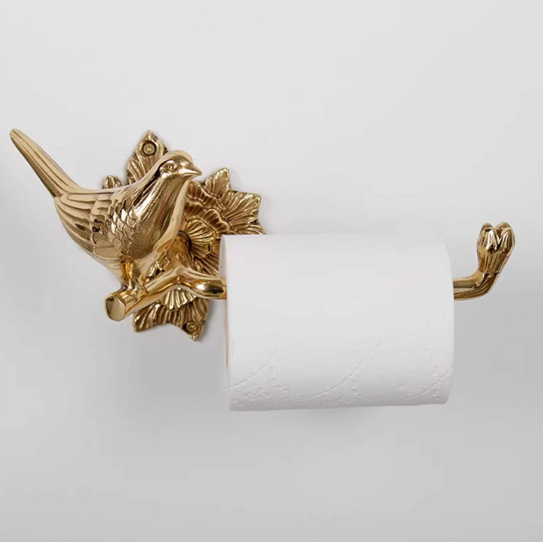 Brass Bird Bathroom Set - towel racks - Toilet Paper Holder