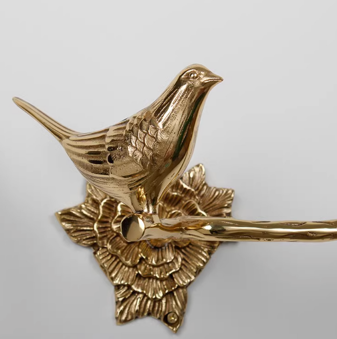 Brass Bird Bathroom Set - towel racks - Toilet Paper Holder