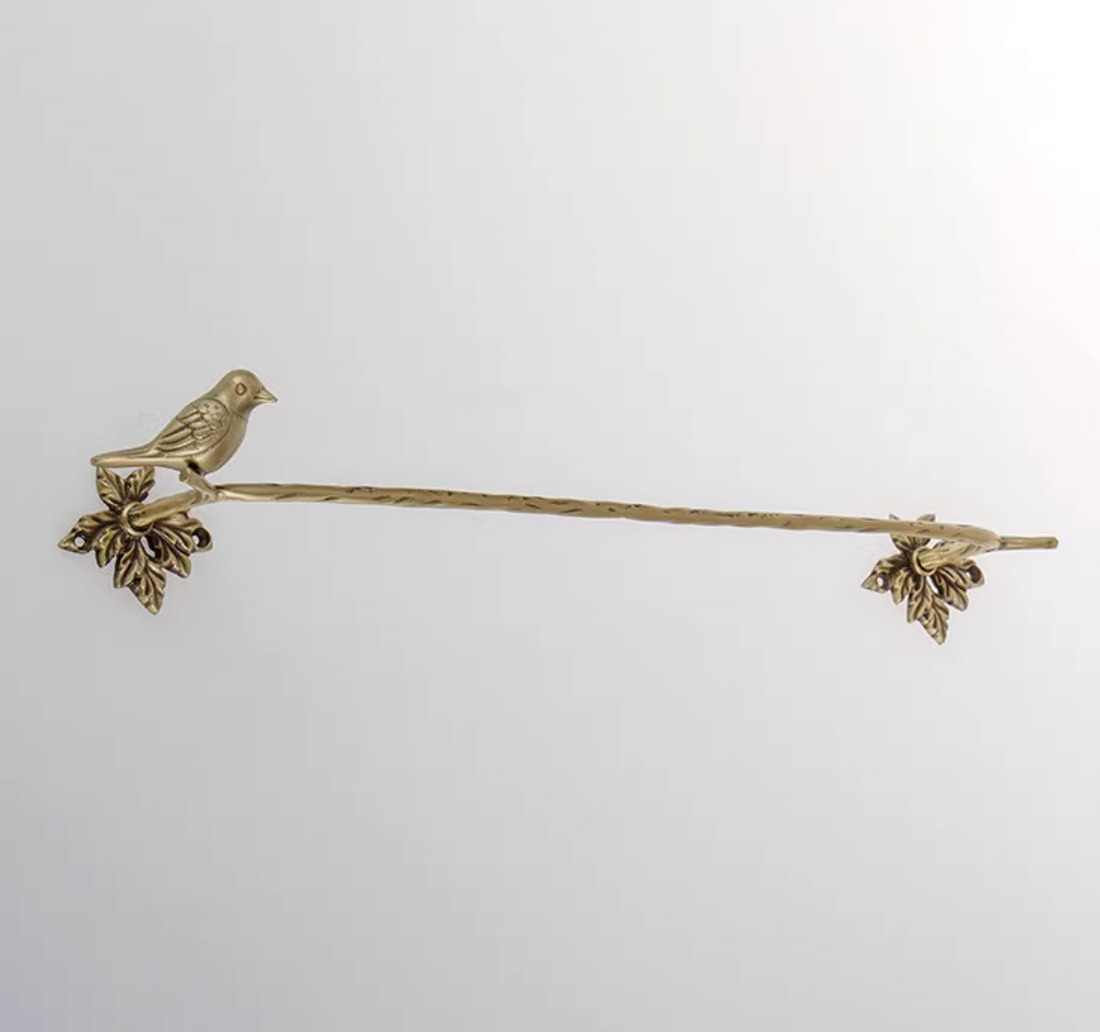 Brass Bird Bathroom Set - towel racks - Toilet Paper Holder