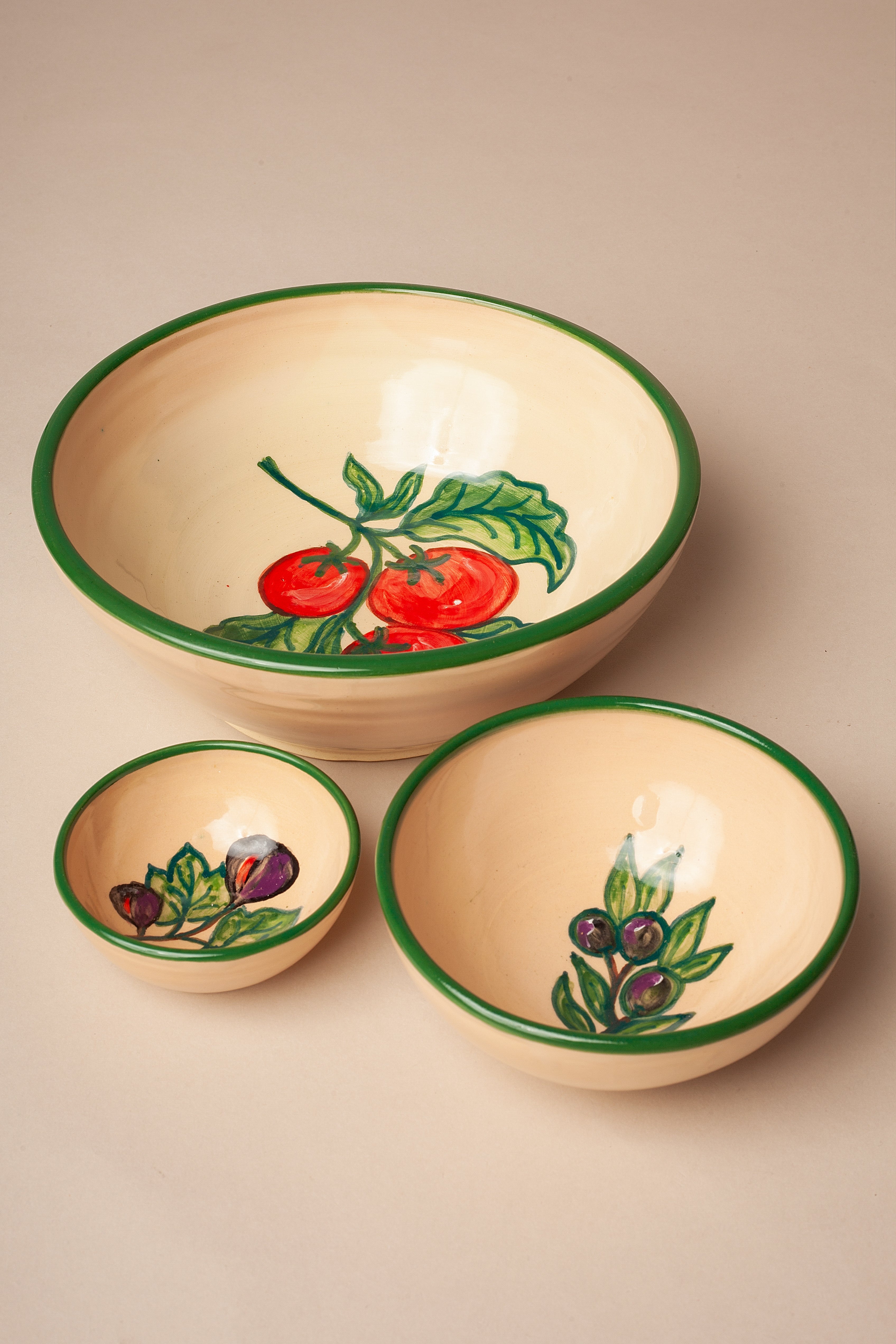 Huerta Printed Ceramic Bowl Set