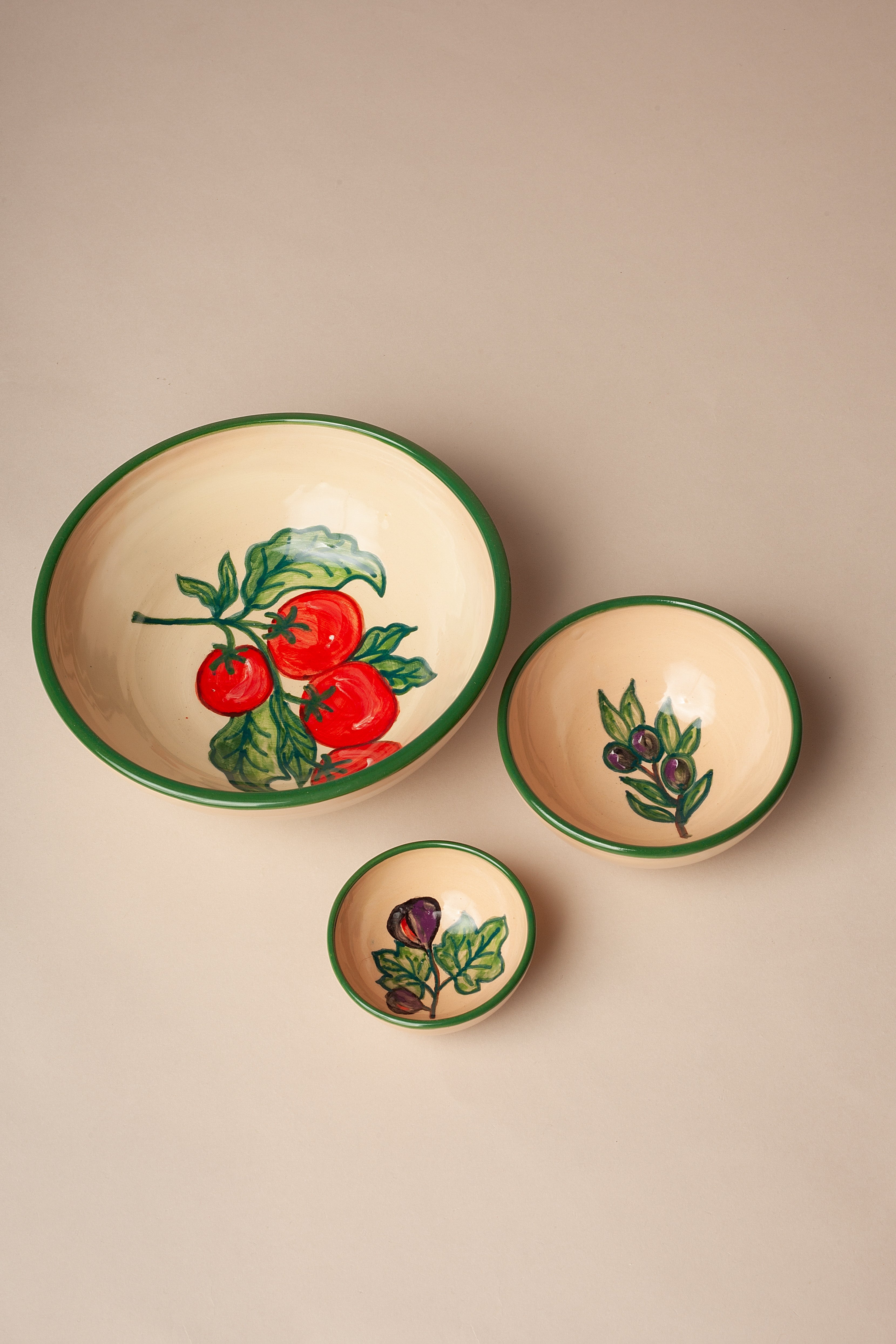 Huerta Printed Ceramic Bowl Set
