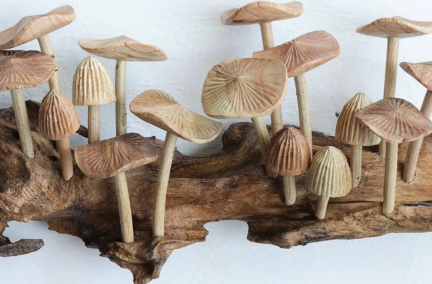 Mushroom Wall Hanging Sculpture